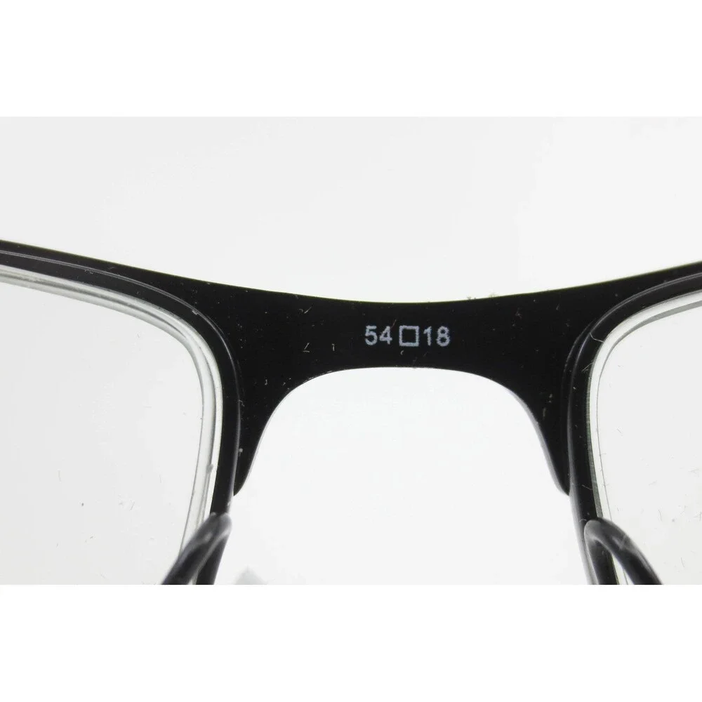 Robert Mitchel RM6006 BK Black Semi Rimless Rectangular Eyeglasses 54-18-145